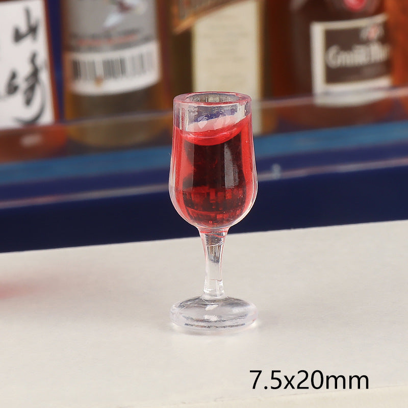 Wholesale Miniature Food Play Mini Red Wine Glass Accessories